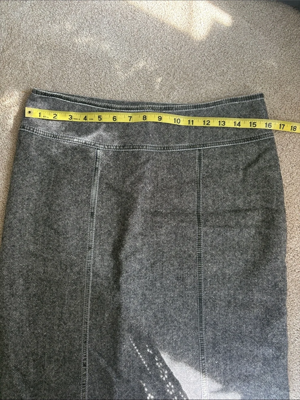 Michael Kors Gray Tweed Wool Blend Pencil Skirt